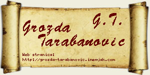Grozda Tarabanović vizit kartica